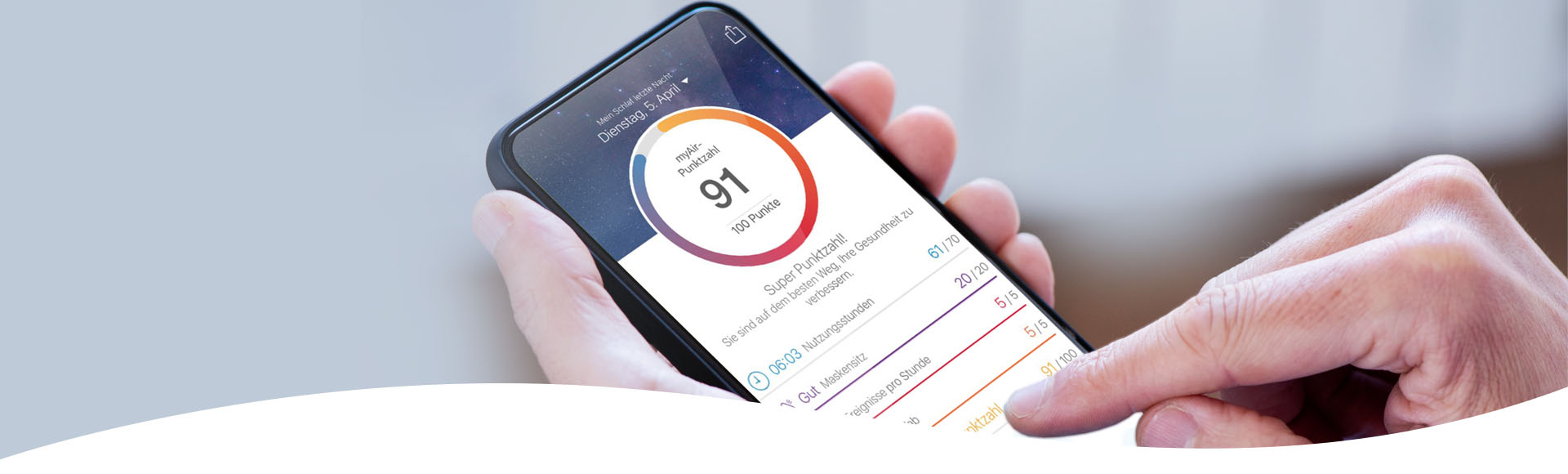 myAir™ App auf dem Smartphone