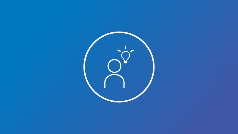 Icon einer Person mit Glühbirne