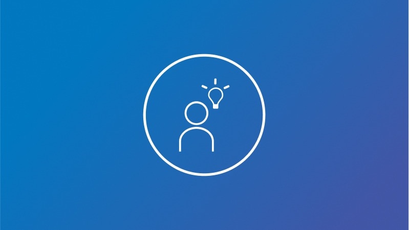 Icon einer Person mit Glühbirne